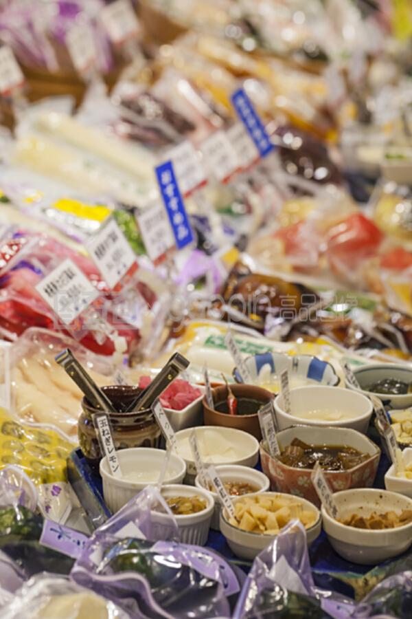 日本京都的传统食品市场。